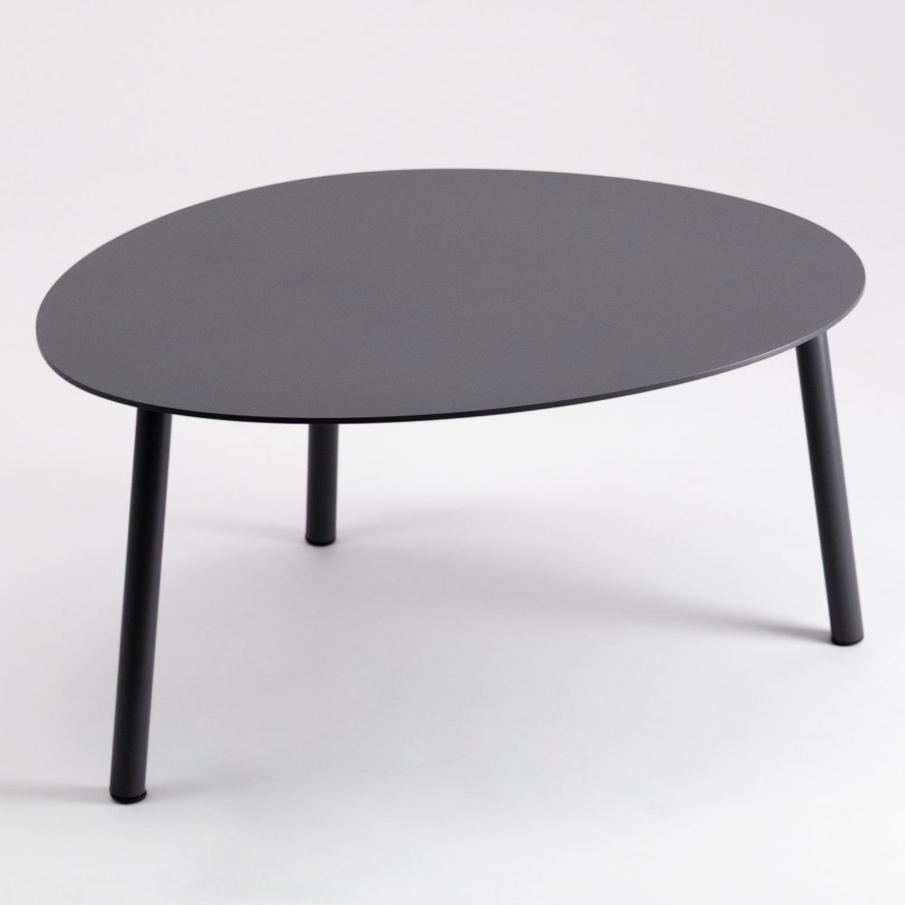 Mesa Pebble Gris Oscuro Mediana